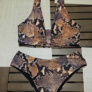 Zaful Snakeskin Bikini